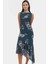 Asimetrik Midi Bodycon Elbise Örme Polyester Yazlık Günlük Dayanıklı Malzeme Premium Kalite 2