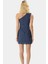 Tek Omuz Bodycon Mini Elbise Polyester Dokuma Mat Saten Yazlık Premium Kalite Şık Görünüm 2