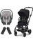 Eezy S Twist+2 (Magic Black) + Eezy Twist Adaptör + Cybex Aton S2 Isize ( Lava Grey) 1