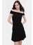 Kadın A Line Mini Örme Elbise Carmen Yaka Günlük Kullanım Trend Tasarım Modern Stil Konforlu Kesim 1