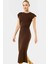 Şık Midi Triko Elbise Bodycon Kalıp Günlük Kullanım Görünüm Için 2