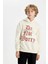Erkek Çocuk Oversize Geniş Kalıp Kapüşonlu Baskılı Sweatshirt D1908A824WN 8