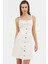 Yazlık Denim Mini Elbise Straplez Kolsuz Bodycon Kesim Rahat Günlük Kullanım Için 1