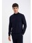 Lacivert Standart Fit Normal Kesim Yarım Balıkçı Yaka Basic Düz Triko Kazak A5282AX24AU 6