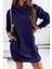 Kadın Uzun Kollu Kapşonlu Kısa Iki Iplik Elbise 7