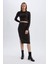 Coool Slim Fit Dar Kesim Basic Düz Yırtmaçlı Triko Midi Etek A2058AX24AU 4