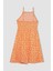 Coool Halter Yaka Çiçekli Maroken Askılı Mini Elbise C0925AX24HS 9