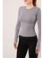 Uzun Kollu Basic Gri Bluz 4