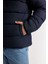 Su İtici Rüzgar Geçirmez Şişme Mont Slim Fit Dar Kesim Dik Yaka Fermuarlı Cepli D1415AX24WN 7