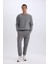 Jogger Eşofman Altı Standart Fit Basic Düz Beli Bağcıklı Lastikli Paça Cepli A6468AX24AU 2