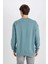 Boxy Fit Bisiklet Yaka Baskılı Sweatshirt V5306AZ24AU 6