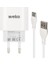 WK-21442 Pdu Qc 3.0 Amper Telefon Şarj Başlık Adaptörü + Type-C Kablo 2