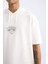 DeFactoFit NBA New York Knicks Oversize Geniş Kalıp Kapüşonlu Baskılı Kısa Kollu Tişört D2570AX24AU 6