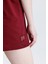 Bordo Loose Fit Unisex T-Shirt %100 Pamuk Bisiklet Yaka Düz Renk 6