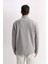 Gri Tüylenme Yapmayan Soğuk Geçirmez Regular Fit Dik Yaka Fermuarlı Polar Sweatshirt Y3996AZNS 7