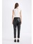 Jogger Fit Cepli Yüksek Bel Suni Deri Pantolon X8320AZ24WN 8