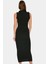 Pamuklu Elastan Bodycon Midi Elbise Büzgülü Kollu Rahat Günlük Kombin Zarifane Tasarım 2