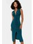 Rahat ve Şık Bodycon Midi Elbise Örme Kumaş V Yaka Büzgü Detaylar 120 cm Boy 3