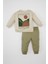 Erkek Bebek 2'li Takım Bisiklet Yaka Baskılı Sweatshirt Kargo Cepli Beli Lastikli Pantolon D3348A524AU 6