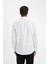Slim Fit Dar Kesim Oxford Basic Düz Pamuk Karışımlı Uzun Kollu Beyaz Gömlek R4340AZ24AU 6