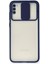 Samsung Galaxy A11 Kılıf Palm Buzlu Kamera Sürgülü Silikon - Lacivert - PHN1615-8546 1