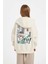 Kız Çocuk Oversize Geniş Kalıp Sırt Baskılı Kapüşonlu Sweatshirt D2881A824WN 7