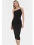 Nefes Alan Örme Midi Elbise Kolsuz Bodycon Kalıp Polyester Elastan Günlük Şıklık Özenle Seçilmiş 1