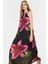 A Line Halter Yaka Maxi Elbise Örme Çiçekli Polyester Yazlık Uzun Ömürlü Modern Stil 2