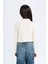 Kız Çocuk Cropped Fit Polo Yaka Basic Düz Fitilli Kaşkorse Uzun Kollu Tişört D3367A824AU 6