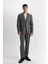 Antrasit Pantolon Tailored Regular Fit Normal Kesim Düz Paça Cepli D3704AX24AU 4