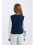 Kız Çocuk Cropped Fit Bisiklet Yaka Baskılı Fitilli Kaşkorse Uzun Kollu Tişört D3433A824WN 6
