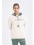Fit NBA Los Angeles Lakers Boxy Fit Kapüşonlu Fermuarlı Kalın Sweatshirt A7227AX24WN 7
