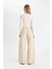 Gabardin Bej Pantolon Wide Leg Geniş Bol Paça Normal Bel Basic Düz D3766AX24AU 6