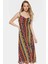 Astarlı A Kesim Maxi Elbise Şifon Dokuma Etnik Desen Yazlık Rahat ve Şık Mükemmel Uyum 1