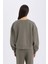 Boxy Fit Bisiklet Yaka Kalın Basic Düz Sweatshirt B8568AX24WN 6
