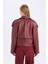 Oversize Geniş Kalıp Smokin Yaka Apoletli Suni Deri Ceket Mont D3753AX24AU 9