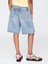 Kız Çocuk Mavi Mid Rise Longline Denim Şort 4