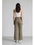Wide Leg Klasik Kumaş Pantolon Geniş Bol Paça Kareli Çift Cepli Yüksek Bel Piliseli Standart Boy D4439AX24AU 7