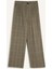 Wide Leg Klasik Kumaş Pantolon Geniş Bol Paça Kareli Çift Cepli Yüksek Bel Piliseli Standart Boy D4439AX24AU 8