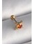 Bfs 316L Çelik Gold Renk Turuncu Zirkon Taşlı Tragus Piercing 1