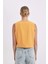 Regular Fit V Yaka Keten Karışımlı Yelek D3507AX24HS 8