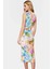 Şık Bodycon V Yaka Örme Midi Elbise Polyester Elastan Kumaştan Gündüz ve Gece Rahat Kullanım 3