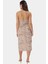 Zarif Leopar Desenli Midi Bodycon Elbise Profesyonel Görünüm Şık Özel Tasarım 3