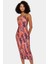 Şık Bodycon Midi Elbise Ince Askılı Polyester Kumaş Günlük ve Özel Günler Için Zarifane Tasarım 2