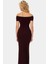 Maxi Elbise Örme Kumaş Kısa Kol Carmen Yaka Bodycon Kalıp Yazlık Mükemmel Uyum 3