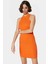 Kadın Mini Örme Pamuklu Elbise Halter Yaka Bodycon Günlük Yaz Modern Stil Şık Görünüm 2