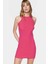 Kadın Mini Örme Pamuklu Elbise Halter Yaka Bodycon Günlük Yaz Modern Stil Şık Görünüm 2