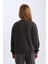Kız Çocuk Oversize Geniş Kalıp Bisiklet Yaka Baskılı Sweatshirt D4386A824WN 6