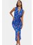 Şık Bodycon V Yaka Örme Midi Elbise Polyester Elastan Kumaştan Gündüz ve Gece Rahat Kullanım 1
