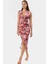 Şık Bodycon V Yaka Örme Midi Elbise Polyester Elastan Kumaştan Gündüz ve Gece Rahat Kullanım 2